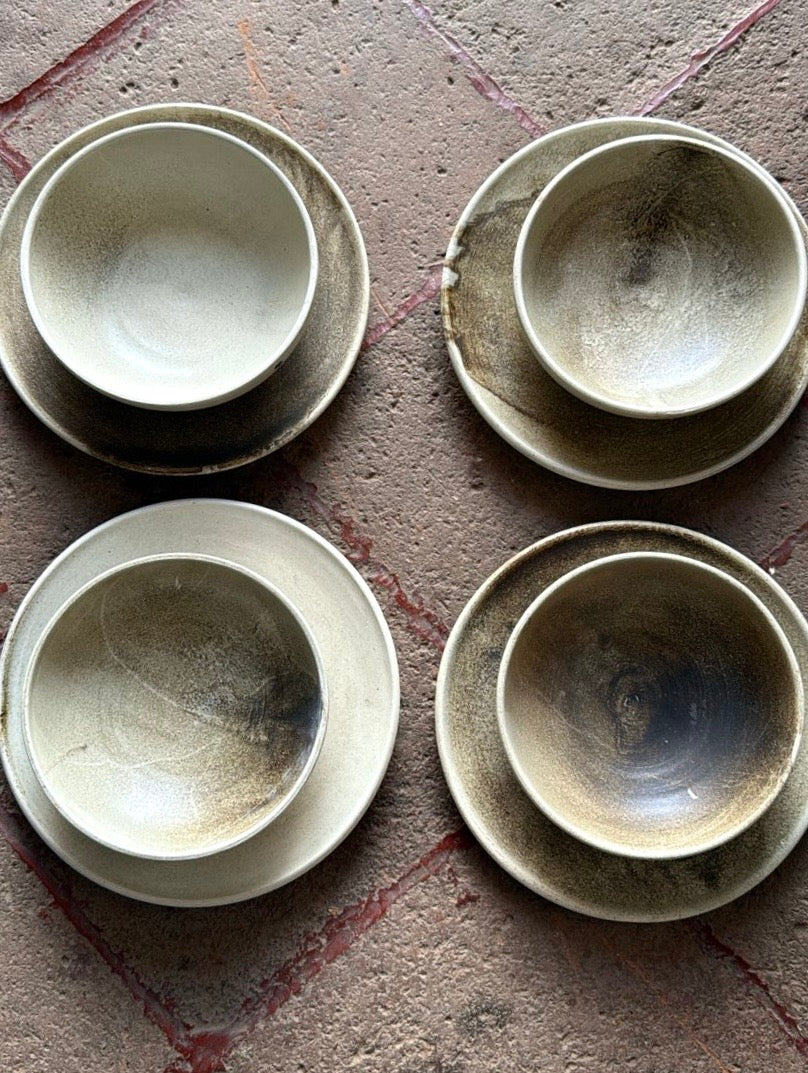 Set of 4- dinner plate and pasta bowl