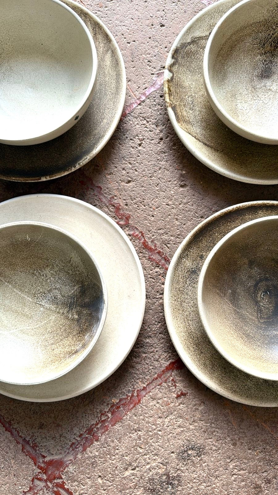Set of 4- dinner plate and pasta bowl