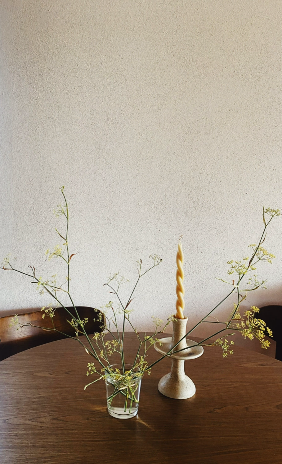 Smoke Ceramic Candlestick