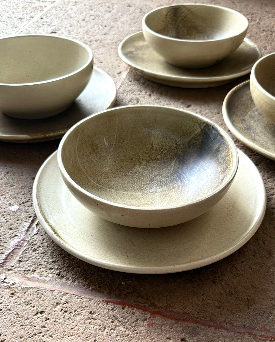 Set of 4- dinner plate and pasta bowl