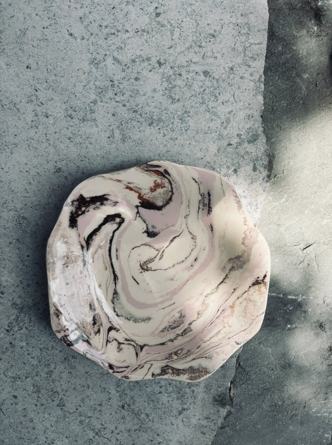 A wild rose - shallow bowl