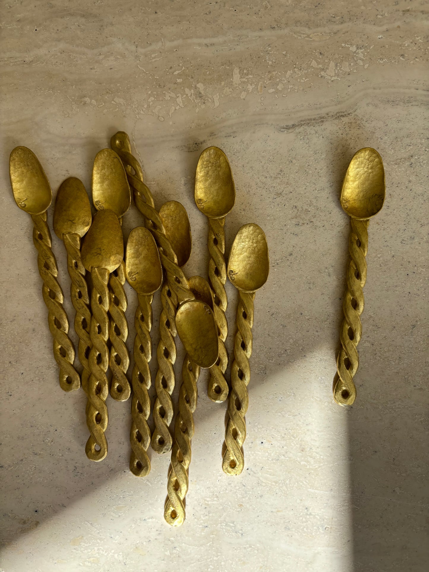 Brass Twist Teaspoon