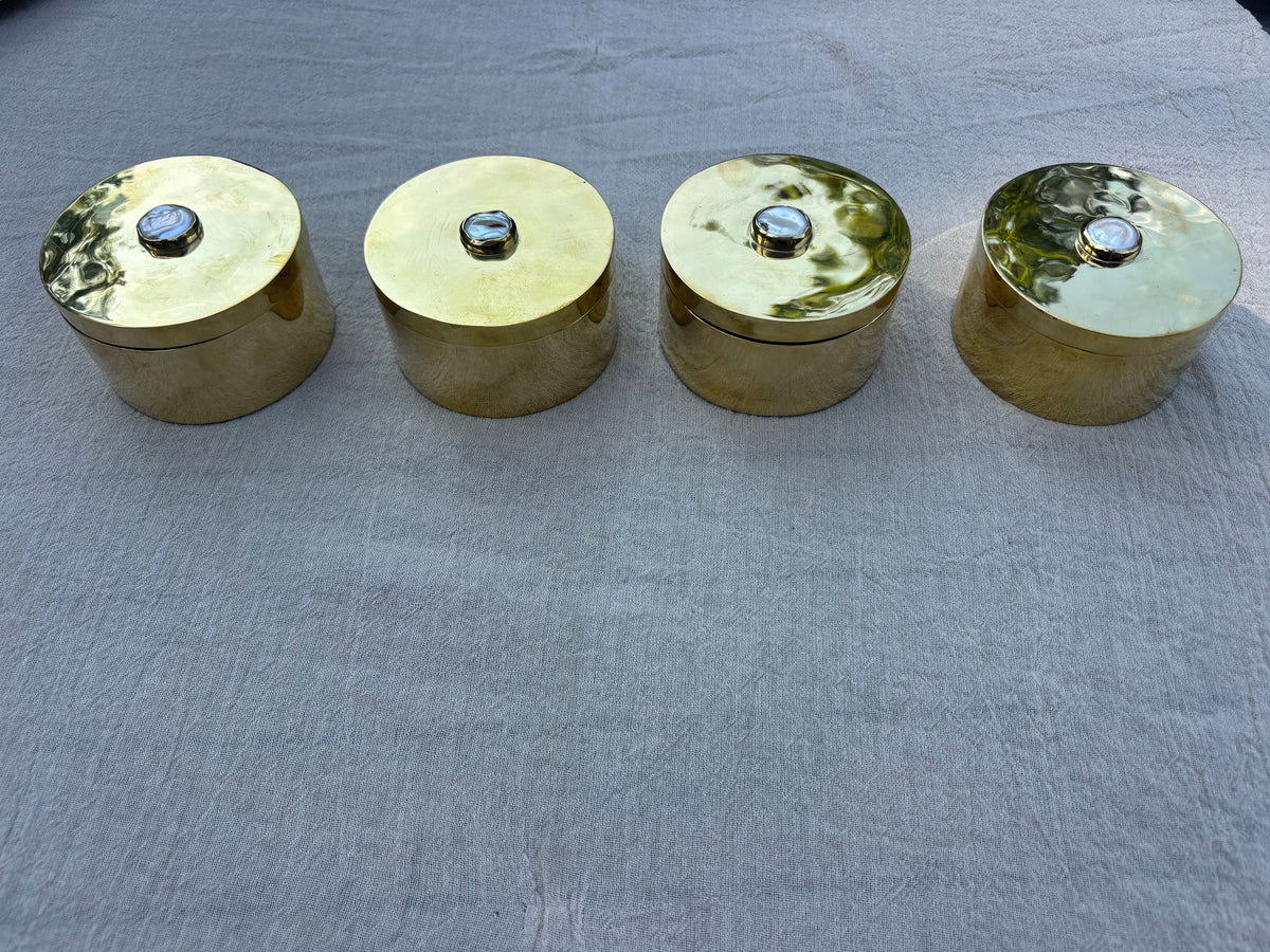 Brass round box