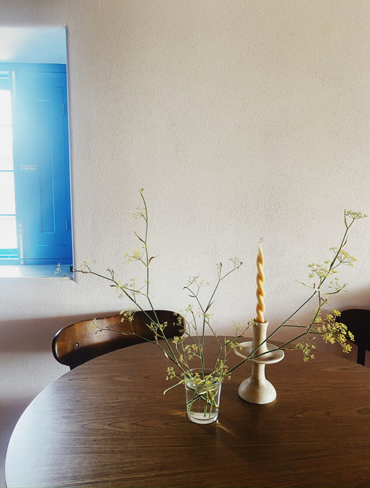 Smoke Ceramic Candlestick