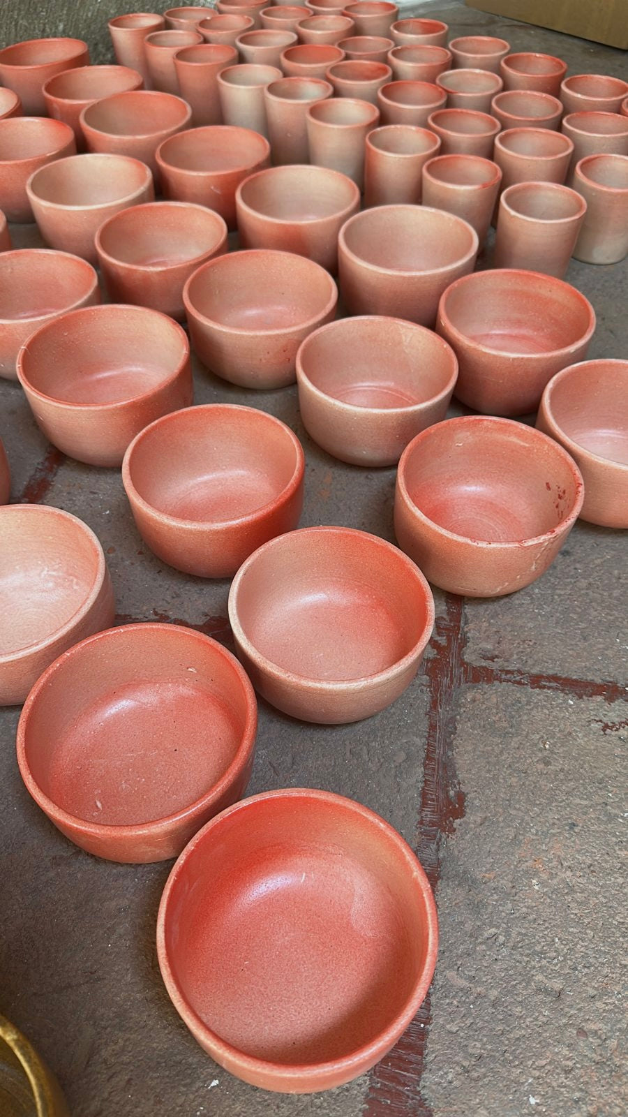 Pink ceramic soup/rice bowls