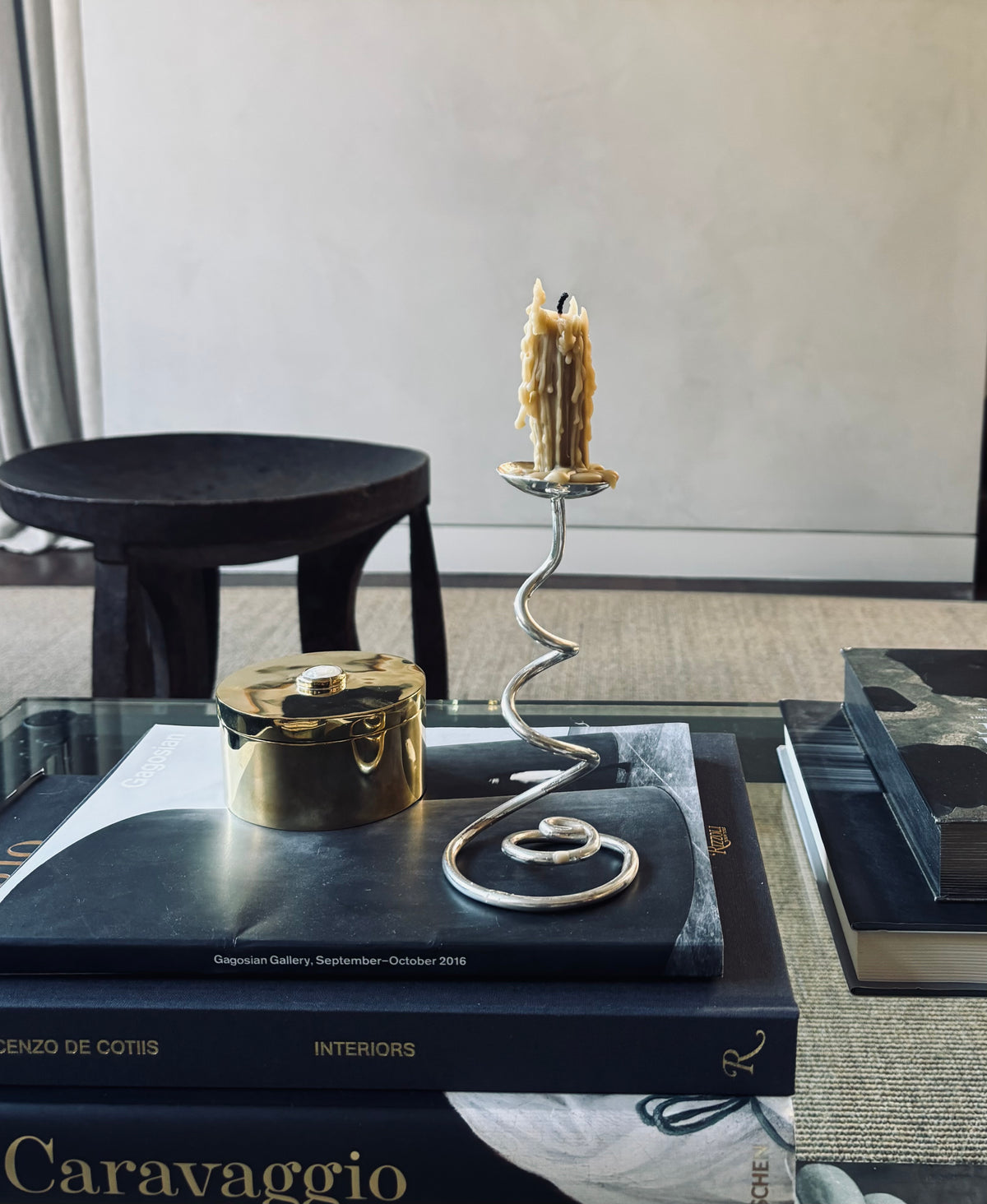 Silver plated spiral candlestick- pre order (delivery oct 15)