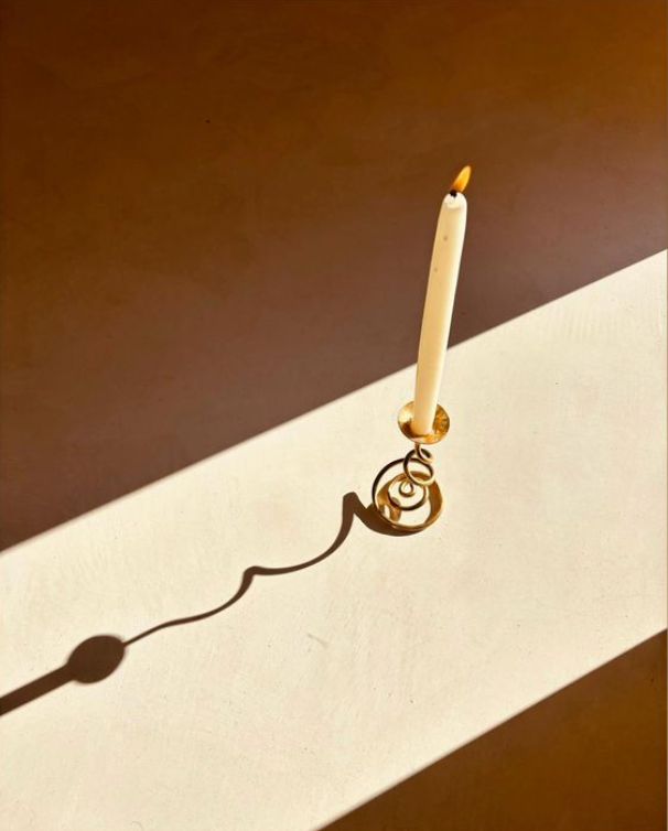 Brass Spiral Candlestick (Pre-order)